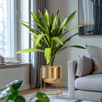Bonsaï artificiel en fer forgé brésilien fait main, plante verte d'intérieur, décoration douce pour la maison avec pot sur pied