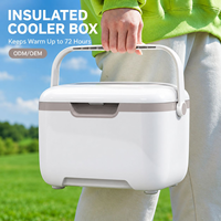 Ensemble de glacières portables 9L 15L, coque en PP, isolation en PU, capacité de 16 à 24 canettes, fermeture sécurisée, moulage de logo, usine