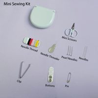 Boîte de rangement d'urgence pour aiguilles et fils, kit de couture miniature portable pour voyage, ensemble de kits de couture miniatures