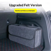 Sac de rangement portable moderne en feutre polyester pour coffre de voiture avec organisateur de dossier de siège en maille Oxford, boîte de rangement pliable pour voyage arrière