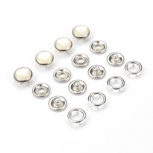 Custom 9.5mm Metal Five Claw Brass Metal Pearl Sewing Buttons Prong Ring Press Snap Buttons for Clothes - Product Image 5