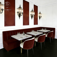 Canapé d'angle semi-circulaire pour café, ensemble chaise et table pour restaurant, mobilier de café