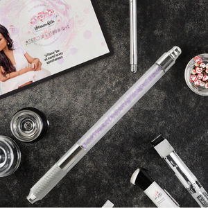 2 in 1 Edelstahl Augenbrauen Microb lading Pen Permanent Tattoo Micro blade Griff - Product Image 4