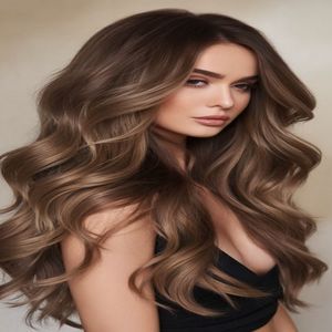 Nouvelle perruque juive de luxe en dentelle de qualité supérieure, cheveux russes, brun <span class=keywords><strong>foncé</strong></span> avec reflets <span class=keywords><strong>beige</strong></span> froid, pour femmes souffrant de perte de cheveux - Product Image 6