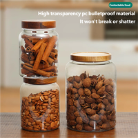 Grand pot de conservation esthétique, durable, haute transparence, incassable, écologique, recyclable, de qualité alimentaire, hermétique pour garder les aliments frais