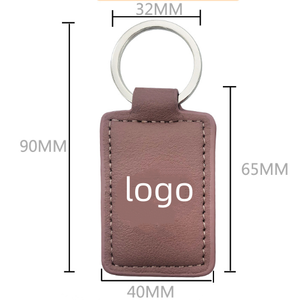 سلسلة مفاتيح من الجلد الصناعي بشعار مخصص، إكسسوارات بسيطة لمفاتيح السيارات، سلسلة مفاتيح جلدية قابلة للتخصيص - Product Image 2