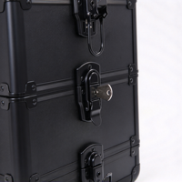 Valise de maquillage professionnelle à roulettes avec miroir éclairé, grands tiroirs, chariot cosmétique, poignée télescopique, rangement pour salon