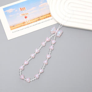 Mode coloré téléphone portable chaîne acrylique arc rond perlé téléphone bracelet pour femmes filles coque de téléphone chaîne <span class=keywords><strong>bijoux</strong></span> cadeau - Product Image 3