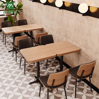 Canapé de restaurant et de café moderne personnalisé, table et chaises en bois massif écologiques