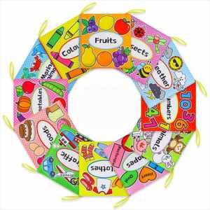 หนังสือผ้าสำหรับทารกหนังสือเล่มแรกของเด็กทารกหนังสืออาบน้ำแบบย่น - Product Image 1