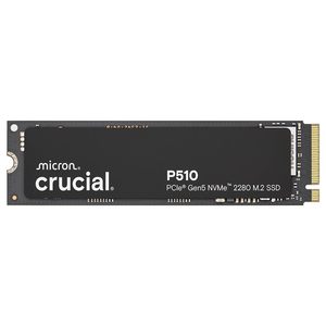 قرص صلب Crucial P510 PCIe Gen5 NVMe SSD بسرعة تصل إلى 11000 ميجابايت/ثانية، تقنية TLC NAND، متوافق مع أجهزة الكمبيوتر المحمولة والمكتبية، مناسب للاعبين والفنانين، محرك أقراص الحالة الصلبة - Product Image 1