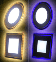 Panneau lumineux LED rond à double couleur pour éclairage domestique 3w 9w 12w 18w
