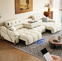 Großhandel Neues Modernes Gerades Stoffsofa Minimalistisches Cremeweißes Sofa-Set für Wohnzimmer