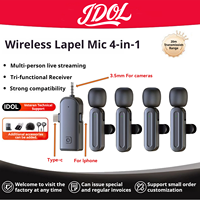 Microphone sans fil mini professionnel, micro cravate sans fil avec écran LED, prise casque 3,5 mm et connecteur Type-C, micro lavalier