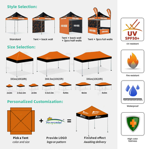 Auvent Pop up <span class=keywords><strong>Trad</strong></span> Show tente usine vente directe étanche pliable Marketing publicité tente 3m x 3m tente pour Promotion - Product Image 5