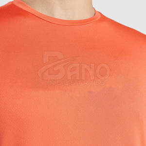 Camisetas de fitness de verano para hombre, estampados sólidos de cuello redondo a la moda, tela de punto cómoda ligera, el mejor Material para entrenamiento - Product Image 5