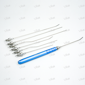 Juego de cánulas de acero inoxidable de fibra óptica desnuda ENT de 7 piezas (200-600m) de 10cm-20cm para cirugía de cuerpo y pie - Product Image 4