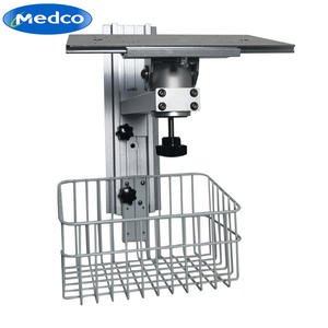 Support mural Medco pour moniteur WM001 en aluminium argenté réglable avec panier - Product Image 1