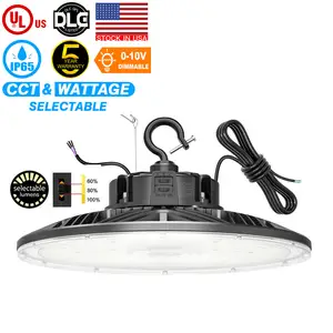 Pencahayaan industri komersial 100W 150W 200W 250W 300W 400W IP65 lampu Led UFO bulat Teluk tinggi gudang lampu Highbay