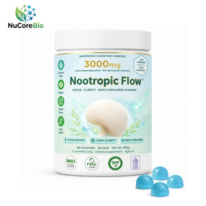 Suplemento de Hongos para Estimular el Cerebro, Gomitas con Extracto de Melena de León 3000mg, Apoyo a la Memoria, Claridad Mental, Nootrópico Diario, 60 Unidades, Sin Gluten - Product Image 1