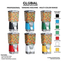 Distributeur automatique de bonbons commercial à monnayeur, modèle Globe, pour capsules de 1 pouce et bonbons en vrac TR618S