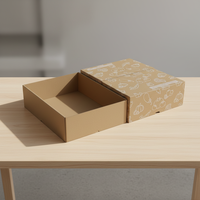 Boîte à gâteau pliable en carton ondulé recyclable, sans danger pour les aliments, respectueuse de l'environnement, avec gaufrage à chaud doré, pelliculage mat, taille personnalisable