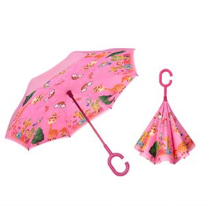 Paraguas Infantil Personalizado de Doble Capa con Diseño de Animales, Resistente al Viento - Product Image 4