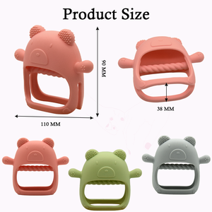 BHD Unisex giocattoli per la dentizione Unisex in <span class=keywords><strong>Silicone</strong></span> Anti-goccia per uso alimentare con pelle morbida senza massaggio BPA - Product Image 5