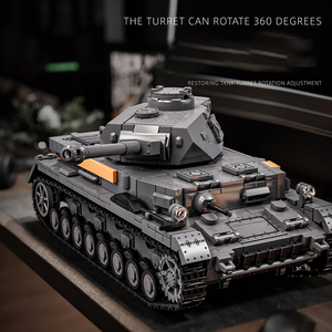 1419 + pièces 1/28 Ww2 allemand <span class=keywords><strong>Panzer</strong></span> <span class=keywords><strong>Iv</strong></span> char moyen véhicules de combat blindés blocs de construction briques ensemble nouveaux jouets pour les enfants - Product Image 5