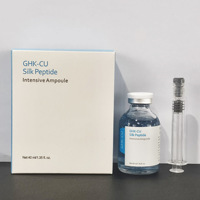 Ampoule Intensive au Collagène, Soie, PDRN, Peptide de Cuivre et EGF pour Soin Raffermissant, Lissage des Rides Fines, Éclat Radieux 40mL