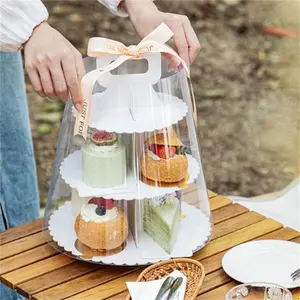 Mode Hot Sale Cupcake Stand Dessert Cake Stand Draagbare Dessert Stand Verjaardagsfeestje Afternoontea Verpakking