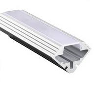 Profilé LED en aluminium en forme de V 26.62mm Bande lumineuse LED avec diffuseur de lentille PC et accessoires pour profilé LED en aluminium