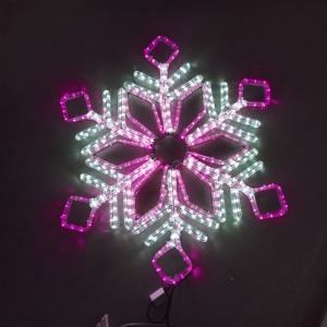 Luz LED personalizable con diseño de copo de nieve, impermeable IP65, para uso en exteriores e interiores, ideal para Navidad, bodas y eventos de temporada. - Product Image 1