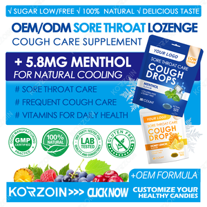 Permen Lozeng Vitamin Herbal Buah Asam Bebas Gula Label Pribadi dengan Jahe, Lemon, dan Madu untuk Sakit Tenggorokan dan Batuk Anak-Anak - Product Image 2