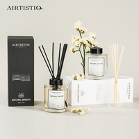 Diffuseur de roseaux aromatique avec bâton de roseau en rotin, bouteilles en verre, diffuseur de roseaux, ensembles cadeaux de haute qualité