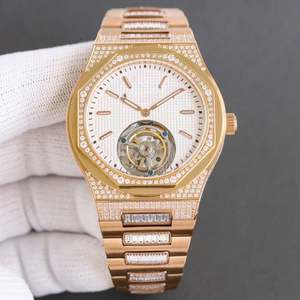 Reloj Mecánico de Alta Gama con Cristal de Zafiro Original de Primera Calidad, Doble Zona Horaria, Reloj de Lujo Automático para Hombre de Negocios, Pateks - Product Image 6