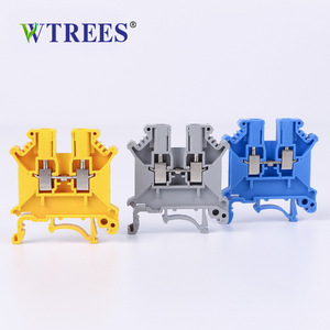 Wtrees Terminal <b>Block</b> Uk2.5B 10 Position With Number Strip And Grounding Terminal For Cable Wiring - Product Image 2