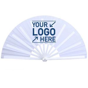 High Quality Durable Custom LOGO Cartoon Traditional Hand <b>Fan</b> 13 Inches 33CM <b>Large</b> Painted Bamboo for Party - Product Image 3