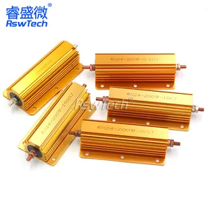 RXG24-200W cangkang aluminium emas tahan panas presisi rf resistor 580 ohm ldr varistor tvr 431