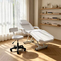 Table de soin pliante blanche moderne, réglable, avec logo personnalisé pour spa et salon, OEM