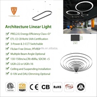 Lámpara Colgante LED Circular Moderna en Dorado, Negro y Plateado, Estilo Industrial Creativo para Oficinas, Tiendas, Vestíbulos y Proyectos