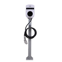 Nueva Estación de Carga Rápida para Vehículos Eléctricos de Pared con Enchufe Europeo Tipo 2, 7.2KW, IP55, 32A, CA, con Protección Contra Fugas, Certificación CE