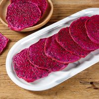 Tranches de fruit du dragon rouge séchées à l'air chaud, chips de pitaya rouge séchées naturelles pour la préparation de boissons aux fruits, matière première en vrac, vente en gros