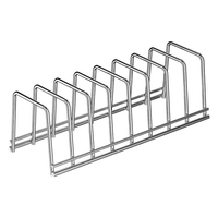 Étagère en fil métallique personnalisable avec logo, design à trois niveaux pour assiettes, couvercles de casseroles, contenants à épices et rangement de cuisine de restaurant