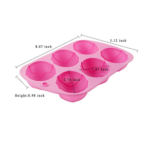 6 cavità Uovo di Pasqua Torta Del Silicone di Cottura Della Muffa Della Torta Pan stampi in silicone per decorazione di una torta Biscotto Al Cioccolato Vassoio del Cubo di Ghiaccio - Product Image 4