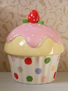 Pot à biscuits en céramique pour cupcakes <span class=keywords><strong>Minnie</strong></span>, vente en gros, bouteilles et bocaux de stockage des aliments, Support jaune personnalisé - Product Image 3