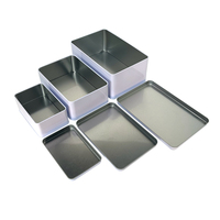 Boîte en métal rectangulaire blanche en promotion, boîte de rangement personnalisée pour cadeaux, boîte en métal pour emballage