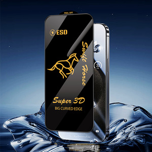 Protection d'écran en verre trempé Super 3D à bords incurvés 9H anti-rayures, anti-chocs et anti-traces de doigts pour <span class=keywords><strong>iPhone</strong></span> 11/12/16/17 Pro Max - Product Image 2