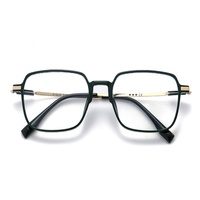 Lunettes de lecture photochromiques, montures optiques carrées surdimensionnées en métal, verres sensibles à la lumière, bloquant la lumière bleue