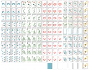 Juego de Mahjong Americano de Lujo con 160 Fichas, Serie Garden Party, Fondo Azul con Abejas, Grabado en 2 Capas, Perlas de Lujo, Miss Christmas - Product Image 4